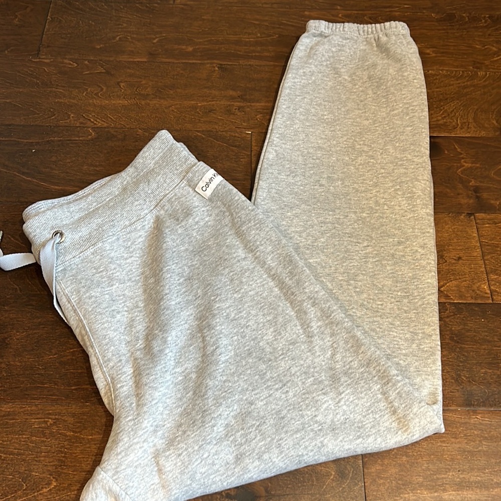 Calvin Klein Womens Sweatpants Plus sz 2X Logo Gray Nwt Drawstring - Picture 2 of 4